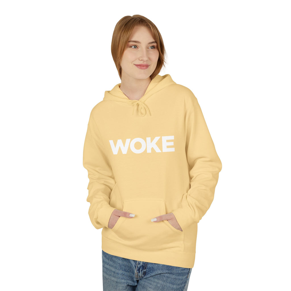 WOKE Hoodie — "WOKE and Weaponized with facts and empathy." Graphic Pullover