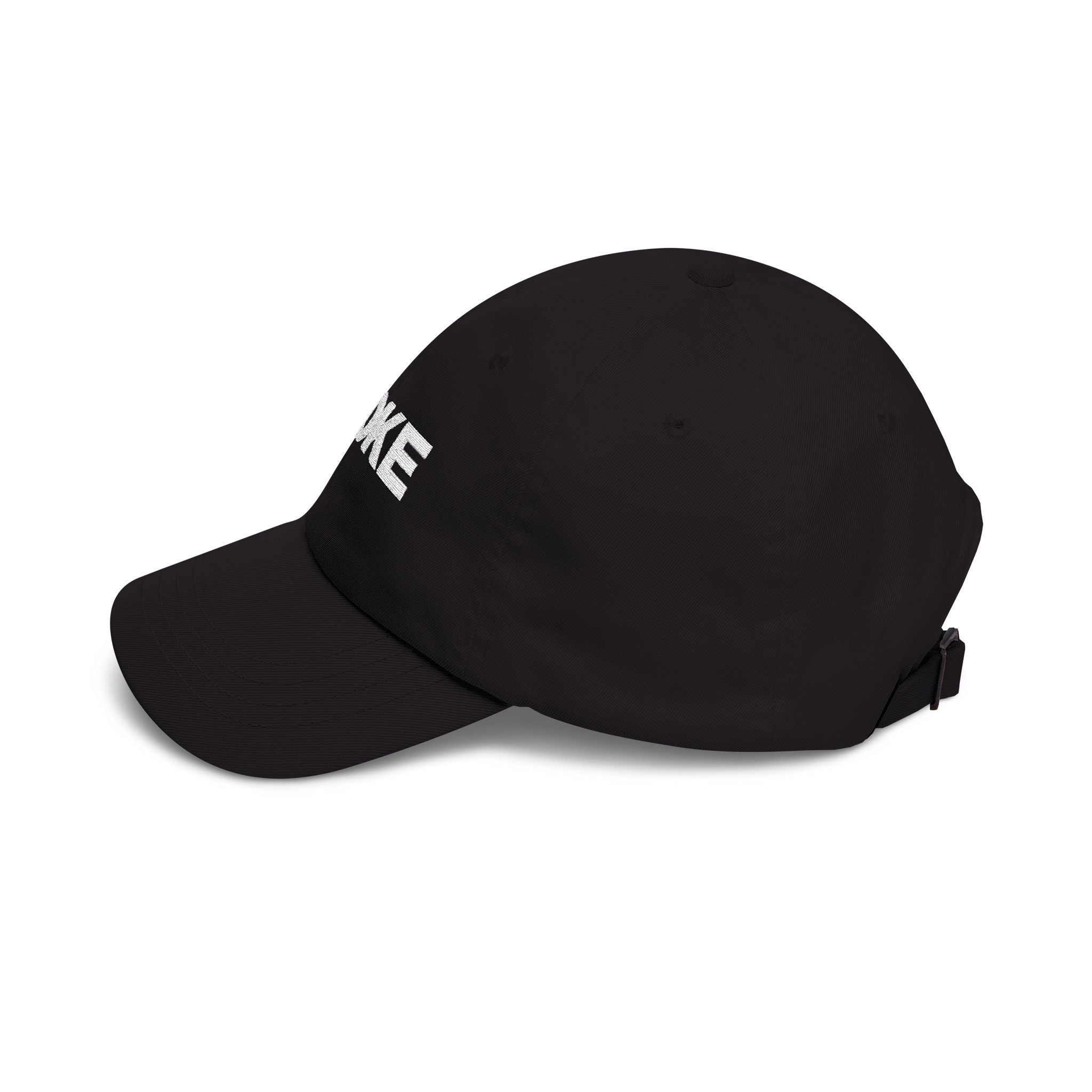 WOKE Embroidered Dad Cap — Minimalist White Hat for Activists & Trendsetters