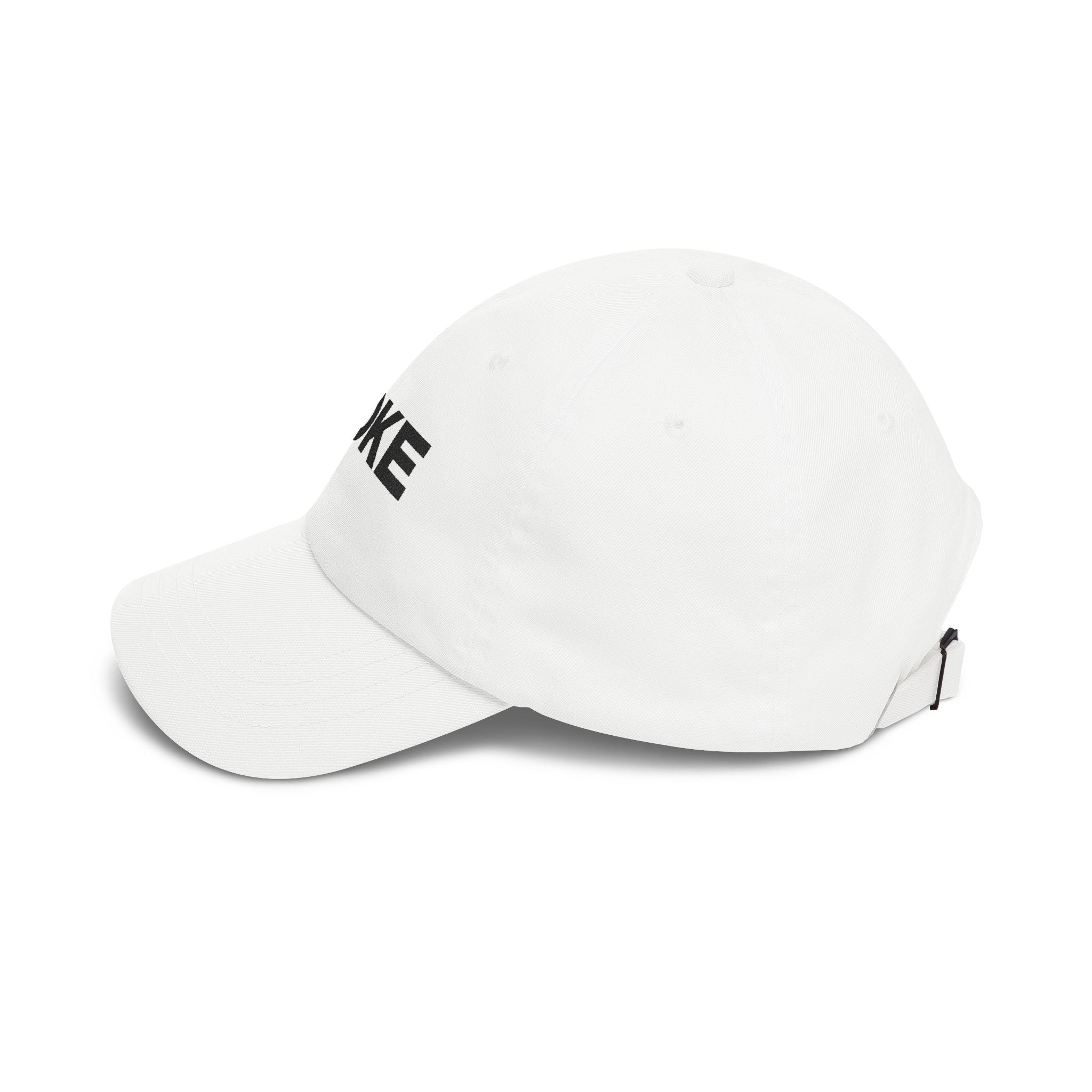 WOKE Embroidered Dad Cap — White Classic Baseball Hat